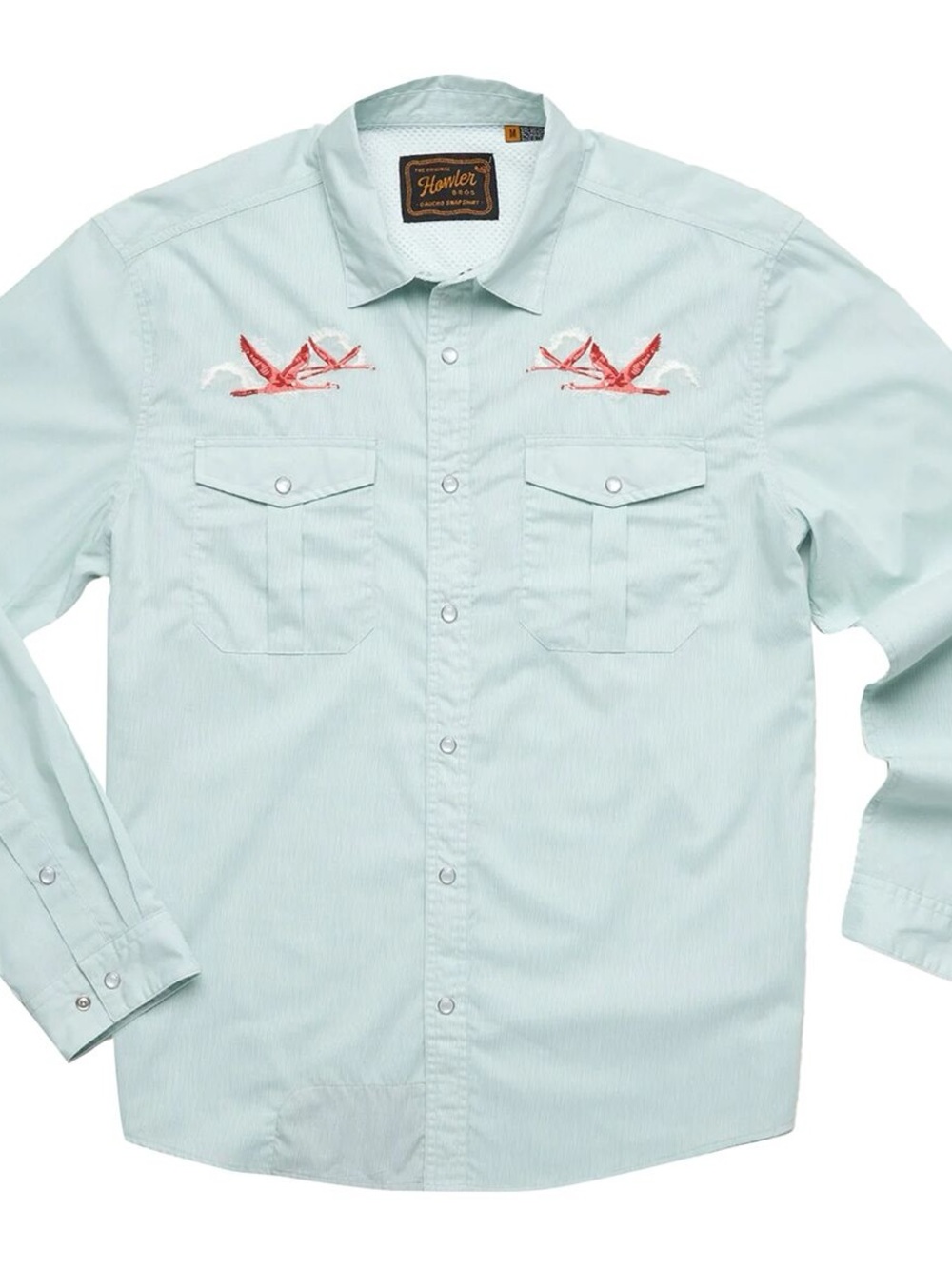 Howler Brothers Mens Shirt Gaucho Pearl Snapshirt FLAMINGO FLIGHT Rare Mens XXL
